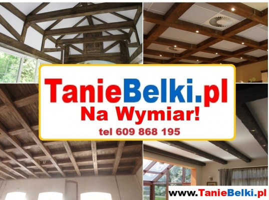 Tanie Belki rustykalne Na wymiar imitacja drewna
