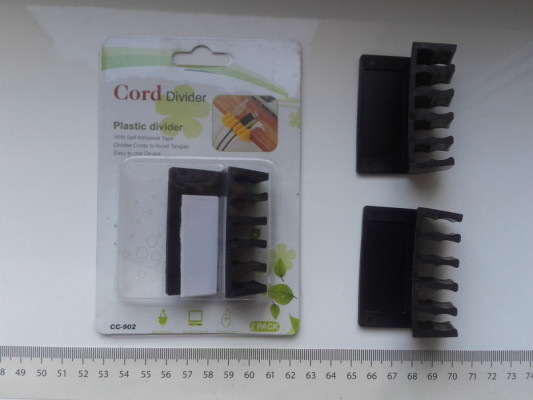Organizer kabli na biórko, Cord Divider, czarny, używany CC902