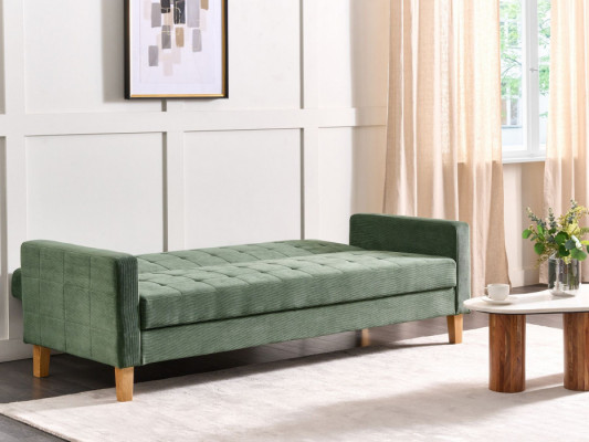 Sofa rozkładana Ciemnozielony dla 3 osób