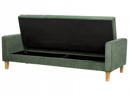 Sofa rozkładana Ciemnozielony dla 3 osób