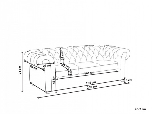Sofa Fioletowa dla 3 osób