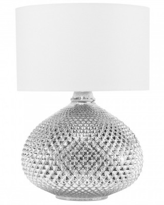 Lampa stołowa Szkło Srebrny