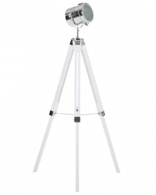 Lampa podłogowa Drewno sosnowe Biały