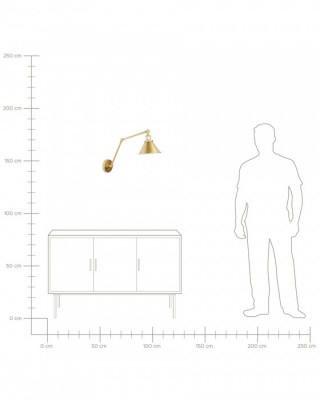 Zestaw 2 lamp ściennych Regulowana Metal Złoty