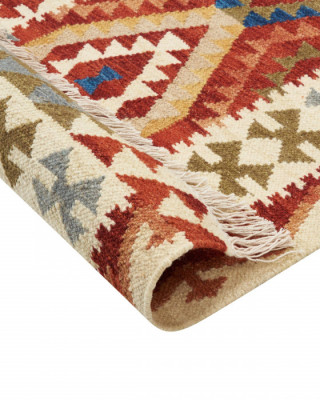 Dywan Kolorowy 200 x 300 cm Wełna Kilim