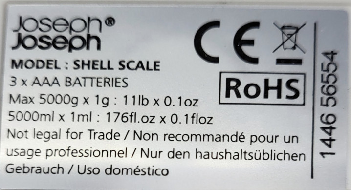 Waga kuchenna Joseph Joseph Shell biała