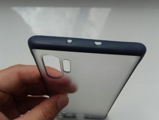 Etui dla Galaxy Note10+ przezroczysty tył z brzegiem w kolorze, NOWE