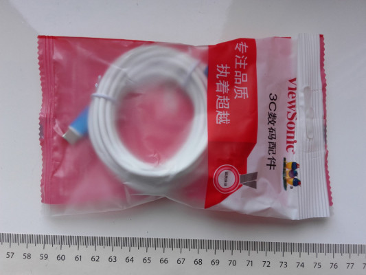 ViewSonic kabel USB-C - USB-C, PD do 60W, transmisja danych, 3m, biały