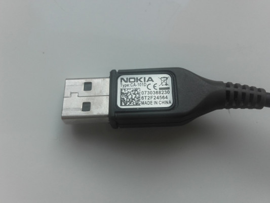 Kabel Nokia microUSB, używany sprawny krótki 20cm