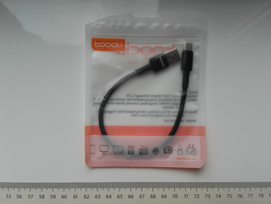 Kabel USB-C 25cm, 100W, Toocki TQ-X12, Fast Charge, czarny krótki, now