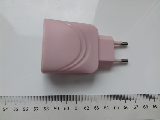 Ładowarka 3xUSB, 230V, różowa, NOWA, 5V 1A, 5Wat, SOLMA SL-67, 3058632