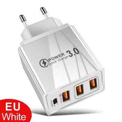 Ładowarka TRG-044P QC3.0 + Power  3xUSB+USB-C, 5V, 3A + 9V 2,4A,+ 12V
