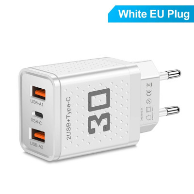 Ładowarka 30, AR-884, USB-C + 2xUSB-A 12W 5V 2,4A, NOWA, 3058632334944
