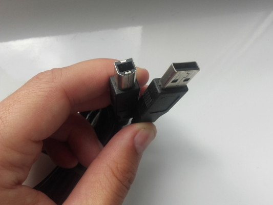 Kabel USB AB, drukarka, scaner, itp., 180cm, 1,8m, czarny, używany