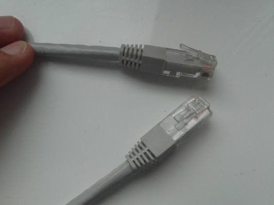 Kabel LAN RJ45, 50cm, szary, patch cord 6A UTP, 24AWG, używany