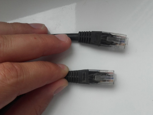 Kabel LAN RJ45, 50cm, czarny, patch cord 6 UTP 4, używany