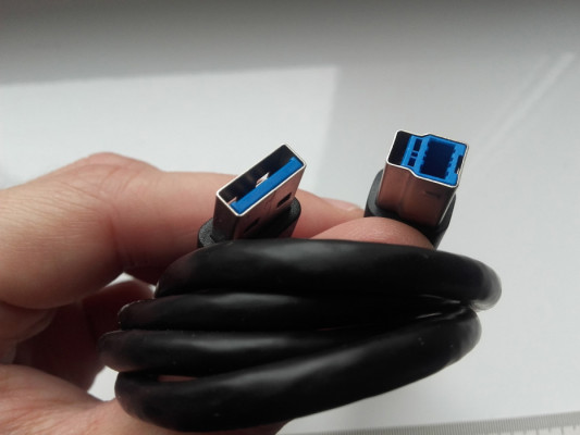 Kabel USB_3.0 A-B 190cm, kolor czarny, NOWY, N26R1-LXG1-9DC USB3.0