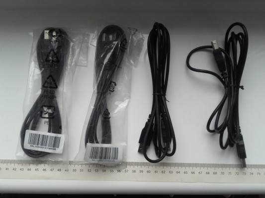 Kabel USB2.0 AB, 195cm, kolor czarny, NOWY, USB 2.0 Drukarka, Scaner,