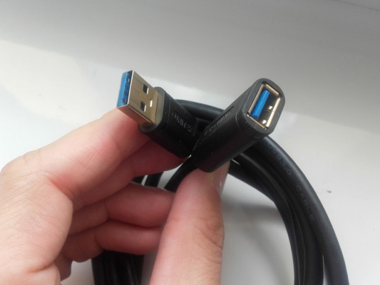 Przedłużacz USB 3.0 Unitek Y-C458GBK, używany, 1,5m, 9pin, czarny
