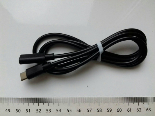 Przedłużacz kabla USB-C, 100cm, 1m, NOWY, czarny, PL014295109