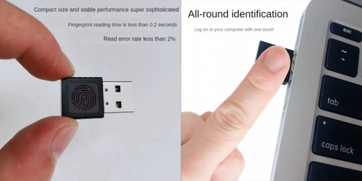 Czytnik linii papilarnych USB, Windows Hello Fingerprint NOWY FT101 V1