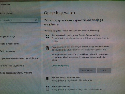 Czytnik linii papilarnych USB, Windows Hello Fingerprint NOWY FT101 V1