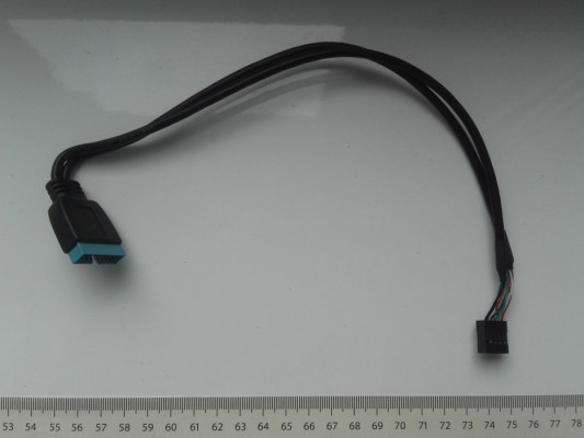 Adapter przejściówka USB 2.0 na USB 3.0 na płycie głównej, 30cm, używa