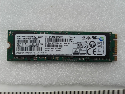 Samsung SSD M.2 256GB SATA, HP, 855635-001, 2280mm