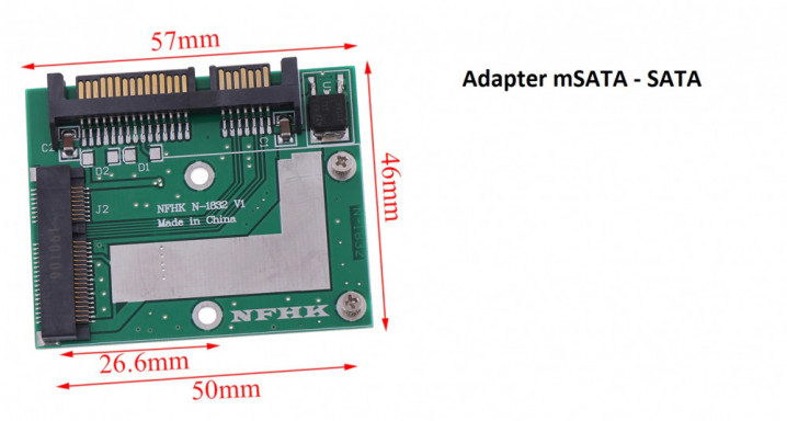 Adapter mSATA Mini SSD z 1.8 cala do 2.5 cala SATA 22-Pin mini V2