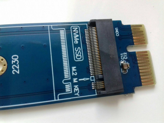 Adapter dysku M.2 PCI-E NVME do złącza PCI-E x1 na płycie głównej M-ke