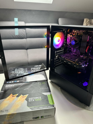 Komputer Gamingowy RGB i5 - 7400, gtx 1060 6GB, 16gb ram ddr4 ssd +hdd