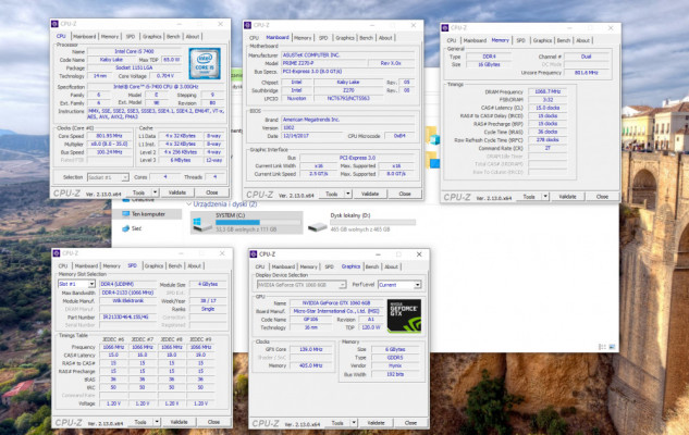 Komputer Gamingowy RGB i5 - 7400, gtx 1060 6GB, 16gb ram ddr4 ssd +hdd