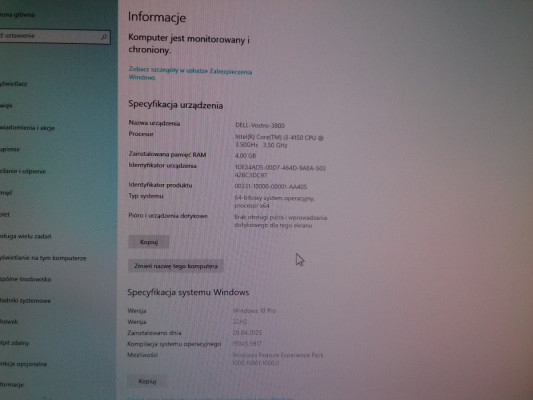SFF, Dell Vostro 3800, i3-4150, SSD 256GB, DDR3 4GB, mała obudowa, HDM