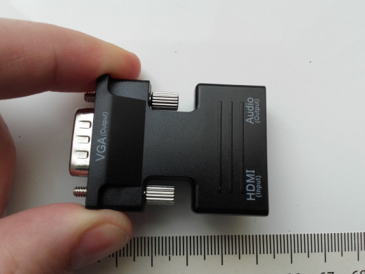 Konwenter sygnału z HDMI do VGA 1080p +Audio, D-Sub, czarny