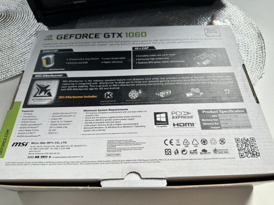MSI GeForce GTX 1060 OCV1 6GB GDDR5