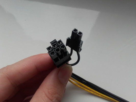 Zasilanie z SATA do GPU 6+2pin = 8pin dla karty graficznej, kabel 19cm