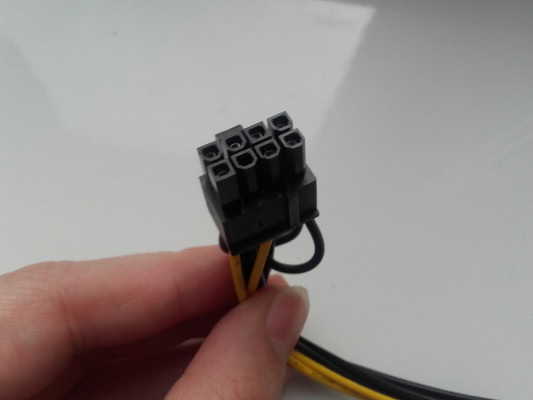 Zasilanie z SATA do GPU 6+2pin = 8pin dla karty graficznej, kabel 19cm