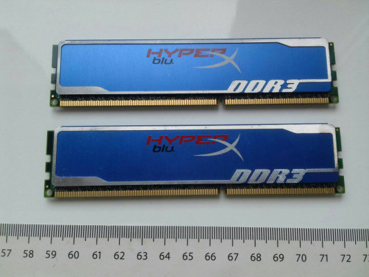 Kingston HyperX blu, DDR3, 8GB=4GB+4GB 1600MHz, 1,5V, Sprawne, KHX1600