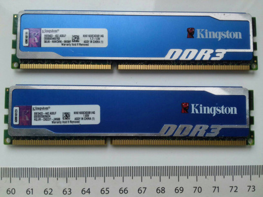 Kingston HyperX blu, DDR3, 8GB=4GB+4GB 1600MHz, 1,5V, Sprawne, KHX1600