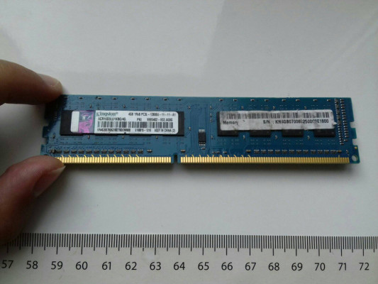 Kingston, DDR3, PC3L 4GB 1600MHz, 12800U, nie działa, KN4GB07006318279