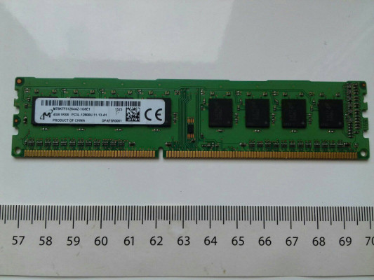 Micron DDR3 4GB PC3L 1600Mhz, 12800U, CL11, MT8KTF51264AZ-1G6E1 523, R