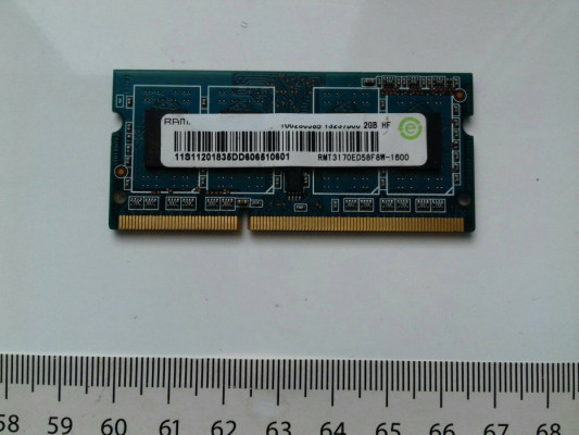 Ramaxel DDR3 2GB PC3L 12800, 1600MHz, 1,35V, Sprawna, RMT3170ED58F8W-1