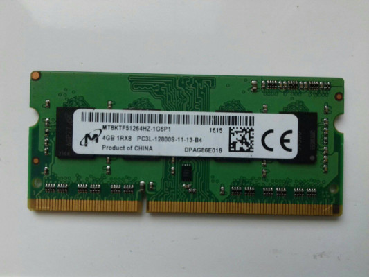 Micron DDR3 4GB, PC3L-12800S, SODIMM, 1,35V, 1600MHz, laptopowy, MT8KT