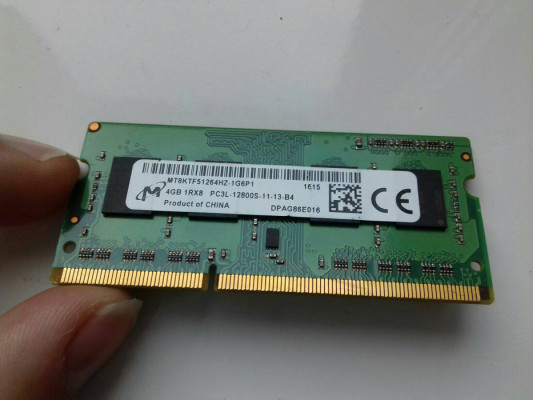 Micron DDR3 4GB, PC3L-12800S, SODIMM, 1,35V, 1600MHz, laptopowy, MT8KT