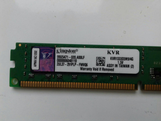 Kingston niskoprofilowy DDR3 4GB 1333MHz, PC3-10600, CL9, KVR1333D3N94