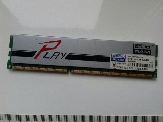 GOODRAM Play DDR3 4GB 1600Mhz, PC3-12800, CL9, Wilk Elektronik, GYS160