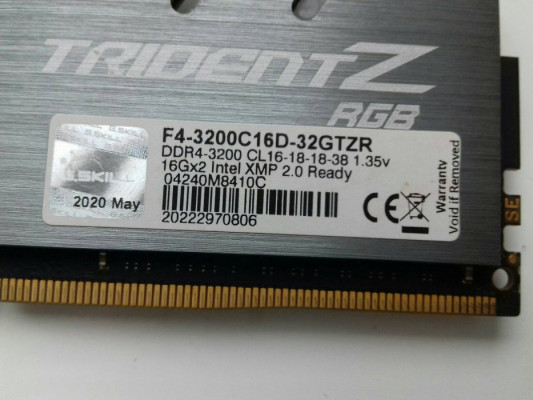 G.Skill Trident Z RGB DDR4 16GB, 3200, F4-3200C16D-32GTZR, 3 błędy, 20