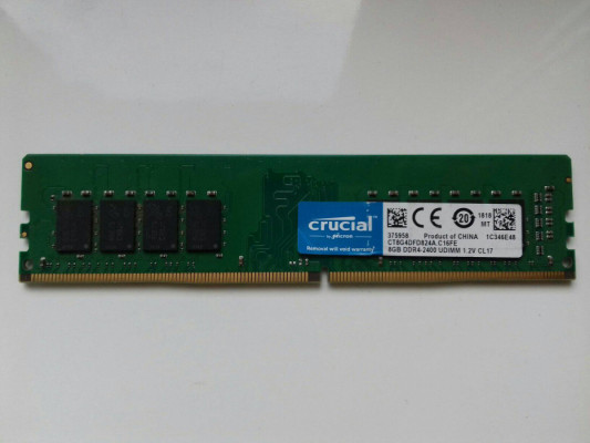 Crucial DDR4 8GB, 2400MHz, PC4-19200, używana sprawna przetestowana, C