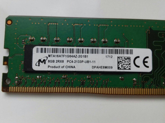 Micron DDR4 8GB, 2133MHz, PC4-17066, używana sprawna przetestowana, MT