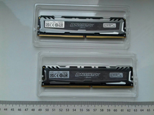 16GB Micron BALLISTIX DDR4 2x8GB 3000Mhz, PC4-24000, CL15, 1,35V, BLS8